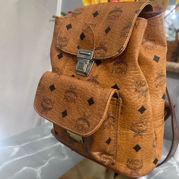 Vintage Mcm cognac Germany made back pack main image 15